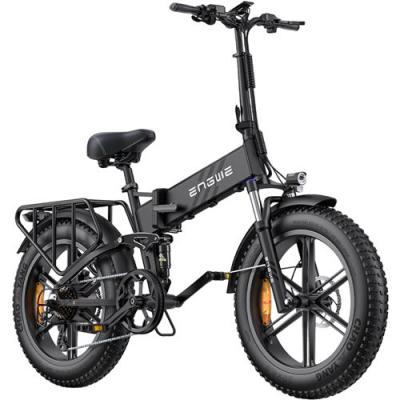  velo electrique pliable ENGWE ENGINE Pro 2.0 Autonomie 110km tout suspendu Pneus tout terrain 20 pouces VTT Fat bike Batterie 52V16Ah Noir 