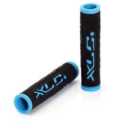 XLC  Bar Dual Colour Handlebar Grips Bleu,Noir 125 mm