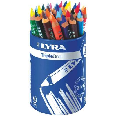 LYRA Pot de 36 crayons de couleur  Triple One couleurs assorties