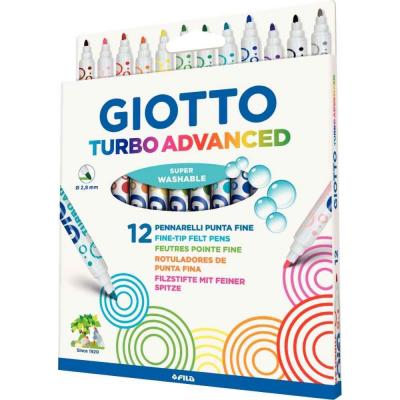 GIOTTO S Etui de 12 feutres Giotto Turbo Advanced pointe moyenne