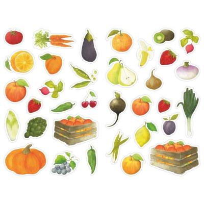 MLDR Gommettes fruits et l&eacute;gumes - Pochette de 408