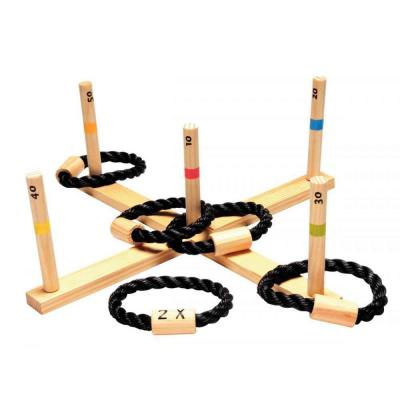 BS TOYS Jeu de lancer d'anneaux en bois
