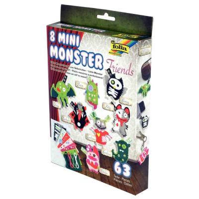  Kit feutrine pour enfant - Mini monstres - Glorex - couleur variant