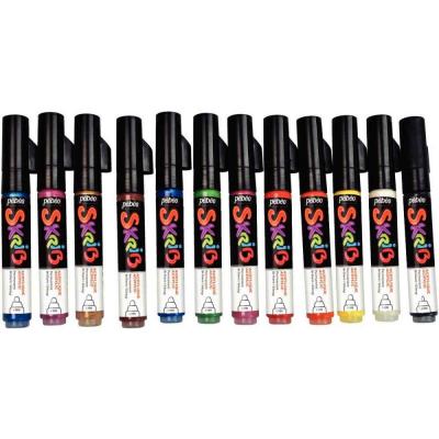 CREOTIME  feutres peinture acrylique 11 cm 12 pi&egrave;ces