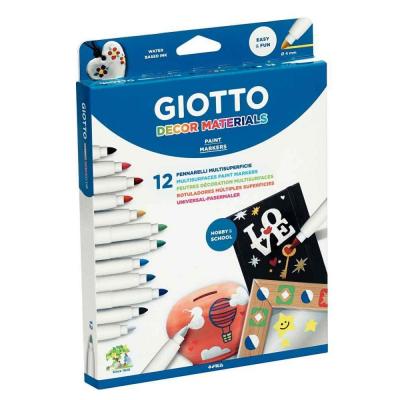 Marqueurs peinture Giotto Decor Materials - Etui de 12