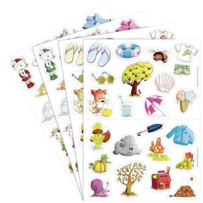 MLDR Set de 6 planches &agrave; stickers Maildor Baby Saisons