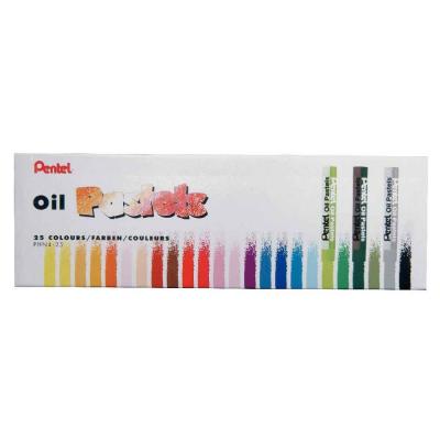 PENTEL Bo&icirc;te de 25 pastels &agrave; l'huile  Arts 8mm