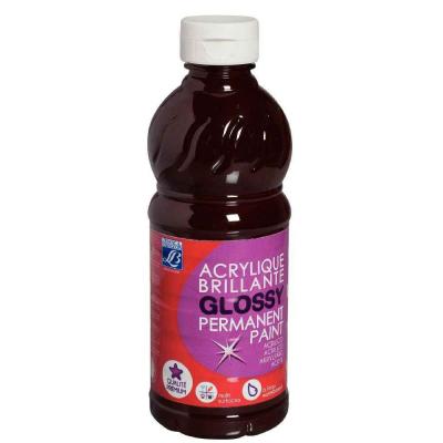 LEFRANC BOURGEOIS Peinture Acrylique Brillante Glossy Chocolat - Flacon De 500ml