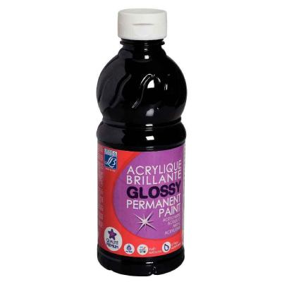 COLOR AND CO Peinture acrylique Lefranc & Bourgeois glossy noir - flacon 500ml