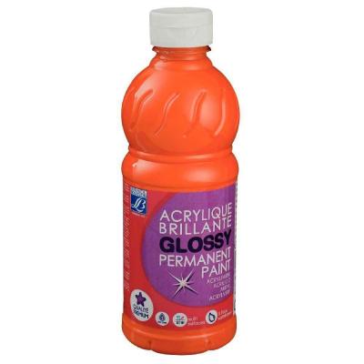 Peinture acrylique Lefranc & Bourgeois glossy orange - flacon 500ml