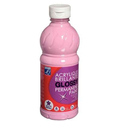 COLOR AND CO Peinture Acrylique Brillante Glossy Rose Bonbon -Flacon De 500ml