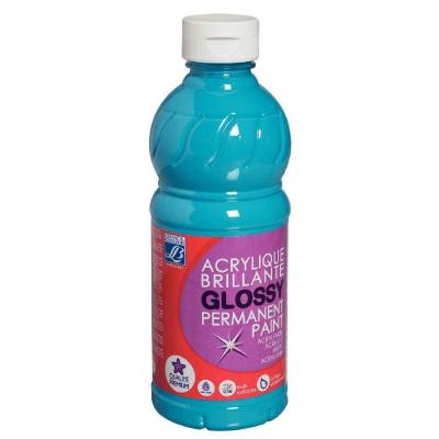 LEFRANC BOURGEOIS Peinture Acrylique Brillante Glossy Turquoise - Flacon De 500ml