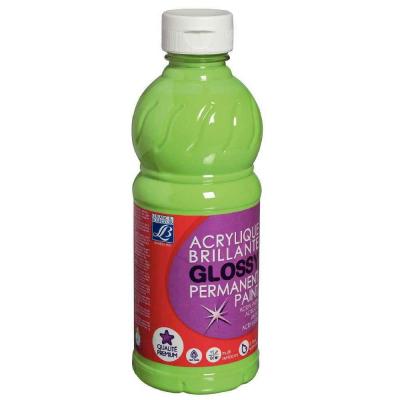 LEFRANC BOURGEOIS Peinture Acrylique Brillante Glossy Vert Anis - Flacon De 500ml