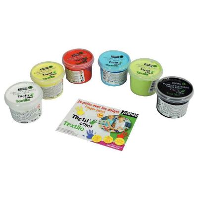 P&eacute;b&eacute;o 634110 Tacticolor Textile Assortiment de 6 Pots de 100 ml