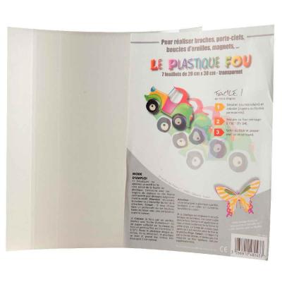 LA FRANCAISE DES COULEURS Plastique fou transparent 20x30 - Pochette de 7 feuilles