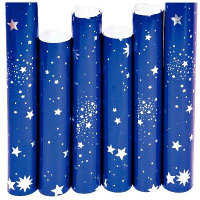 CLAIREFONTAINE Rouleau de papier m&eacute;tallis&eacute; ciel &eacute;toil&eacute; - 150x70 cm
