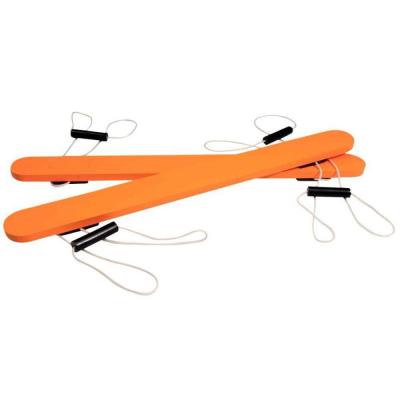 BS TOYS  skis de randonn&eacute;e en bois 90 cm orange - 2 pi&egrave;ces