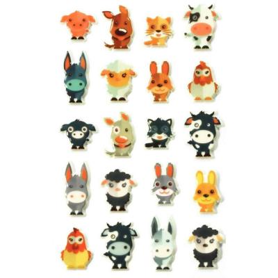 MAILDOR Stickers d&eacute;co 3D Cooky- Animaux - Pochette de 160