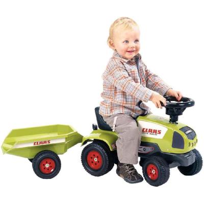 FALK  Tracteur &agrave; chevaucher avec remorque Claas Axos 310 Vert