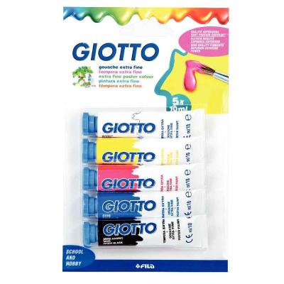 GIOTTO Blister de 5 tubes de gouache Omyacolor - 10 ml - couleurs primaires