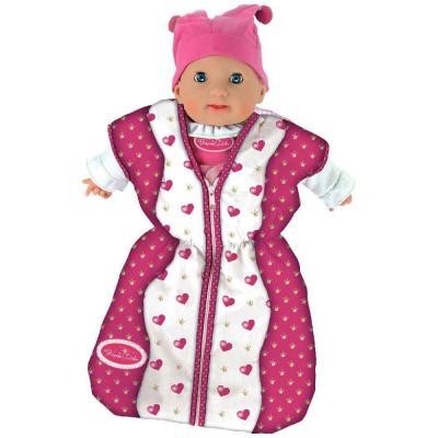 KLEIN  sac de couchage baby doll Princess Coralie rose / blanc 55 cm