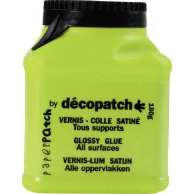 DECOPATCH D&eacute;copatch - pot de vernis colle paperpatch 180g fr/en/nl/jp, pp150ao
