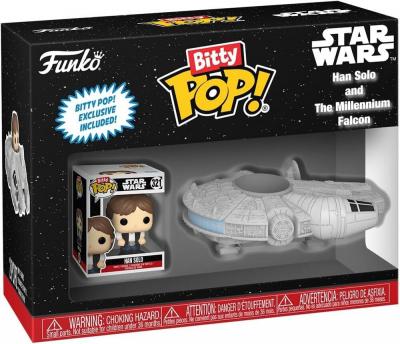 FUNKO Figurine  Bitty Pop Ride Star Wars Han Solo with Millenium Falcon 