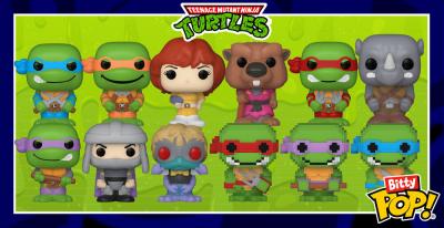 FUNKO Figurine Bitty Pop! - Tortues Ninja - Personnage Al&eacute;atoire