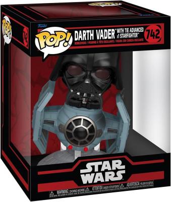 Figurine Pop Star wars Dark Vador avec Tie Advanced x1 Starfighter