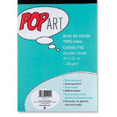  Pebeo 41810 Bloc Toiles P&eacute;broc Pop Art Coton Peinture A4 210 x 297mm Papier Assorties