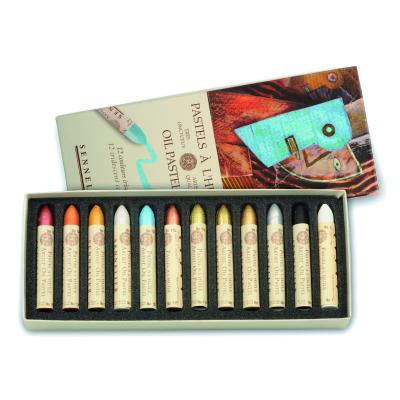  Boite de 12 pastels &agrave; l'huile - Couleurs iris&eacute;es - Sennelier