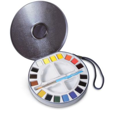  Bo&icirc;te aquarelle de voyage - 18 couleurs