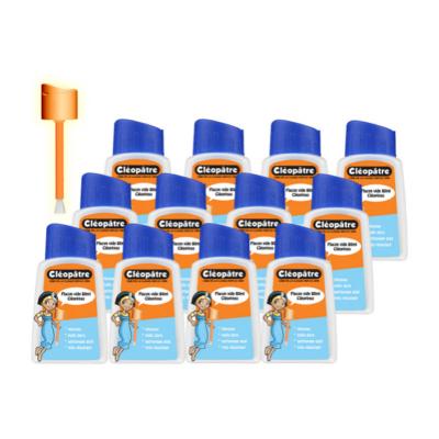 CLEOPATRE  - Flacon Vide + Pinceau - Lot De 12 Flacons De 80ml