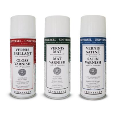  Bombe de vernis spray brillant avec protection UV Sennelier 400ml