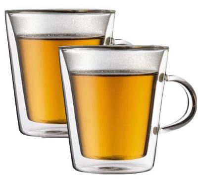 BODUM  CANTEEN Set 2 verres, double paroi, avec anse, 0.2 l Transparent