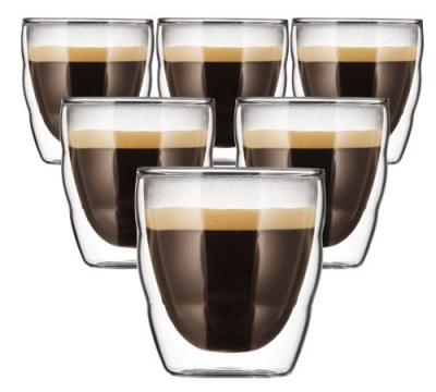 BODUM  - 11477-10 - Pilatus - Set de 2 Verres Double Espresso - 8 cl