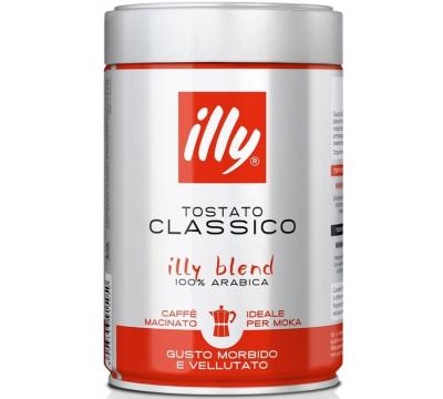 ILLY Caf&eacute; moulu  espresso Moka pour cafeti&egrave;re italienne - 6x250g - Caf&eacute; de Grandes Marques