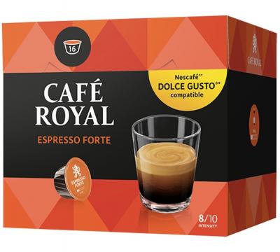  Caf&eacute; capsule Espresso forte compatible Dolce Gusto, Caf&eacute; Royal (x 16, 109 g) 