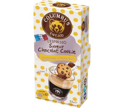 COLUMBUS Espresso Choco Cookie -  - 10 capsules pour Nespresso&reg;