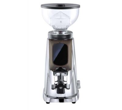 FIORENZATO  - Moulin &agrave; caf&eacute;  AllGround chrome effet miroir et bois de noyer am&eacute;ricain 