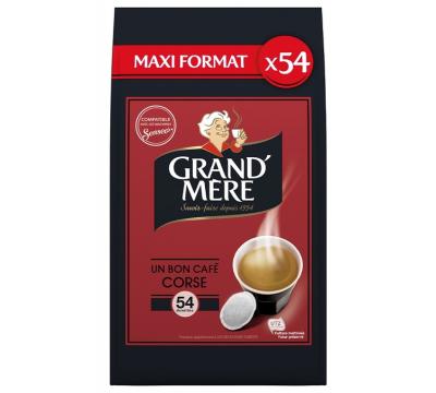 GRAND MERE Grand-m&egrave;re Dosettes de caf&eacute; Grand M&egrave;re Cors&eacute; - Paquet de 54