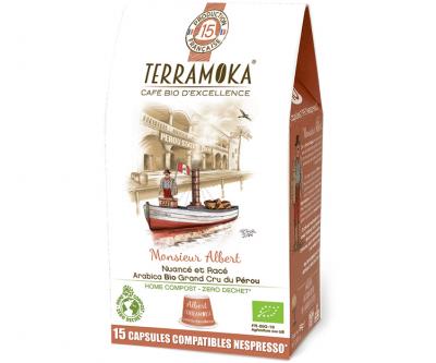 TERRA MOKA Caf&eacute; Monsieur Albert Bio 15* Capsules