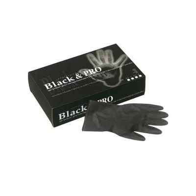 SIBEL  Pack de 20 gants de Coiffeurs Black & Pro en Latex Taille M Noir