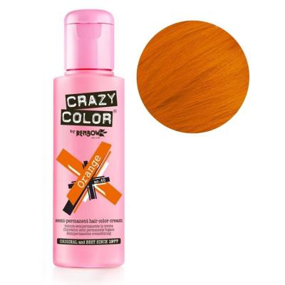 CRAZY  Color Renbow Semi-Permanent Hair Colour Cream Dye 100ml-Orange