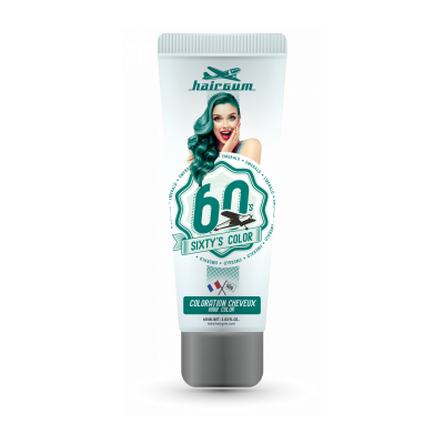 HAIRGUM Cr&egrave;me colorante Sixty's Color - Emeraude  60ML