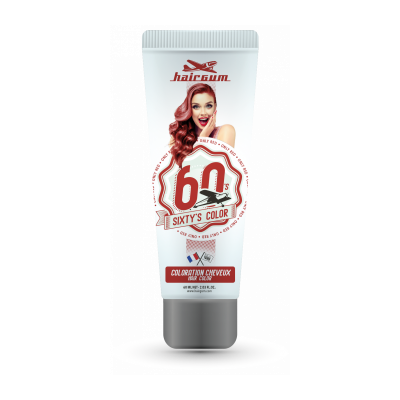HAIRGUM  Teinture semi-permanente 60 ml Uniquement rouge