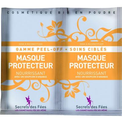ECO CONSEILS Masque peel-off protecteur nourrissant bio Secrets des F&eacute;es 2x8g