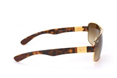RAY BAN Ray - Ban Homme RB3522 001/13 Lunettes de soleil M&eacute;tal Or Marron Carr&eacute; Normale Ombr&eacute;