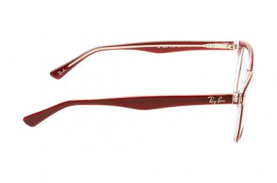 RAY BAN Ray - Ban Femme RX5285 5738 Montures optiques Ac&eacute;tate Rouge Transparent Papillon Normale