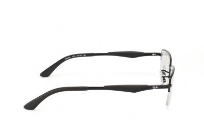 RAY BAN Ray - Ban Unisex RX6285 2503 Montures optiques M&eacute;tal Noir Transparent Carr&eacute; Normale